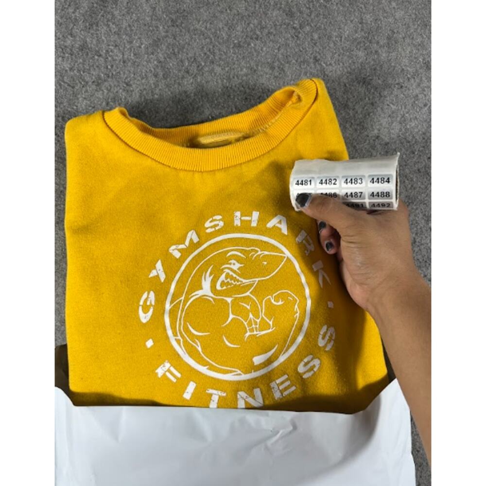 Gymshark Fitness Crop Crewneck Sweatshirt Womens Small Yellow Gym Athleisure - Picture 10 of 11